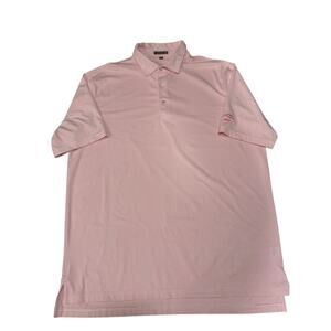 Peter Millar Golf Polo Size XL Summer Comfort 1914 Pink Stripped Casual Outdoor
